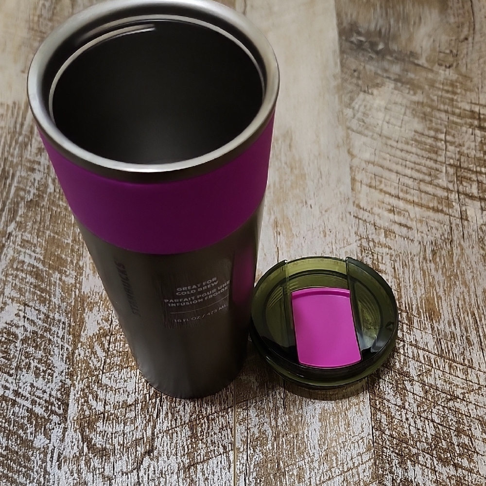 Starbucks Pink and Black Coffee Tumbler with Sleek Design - Picture 8 of 9